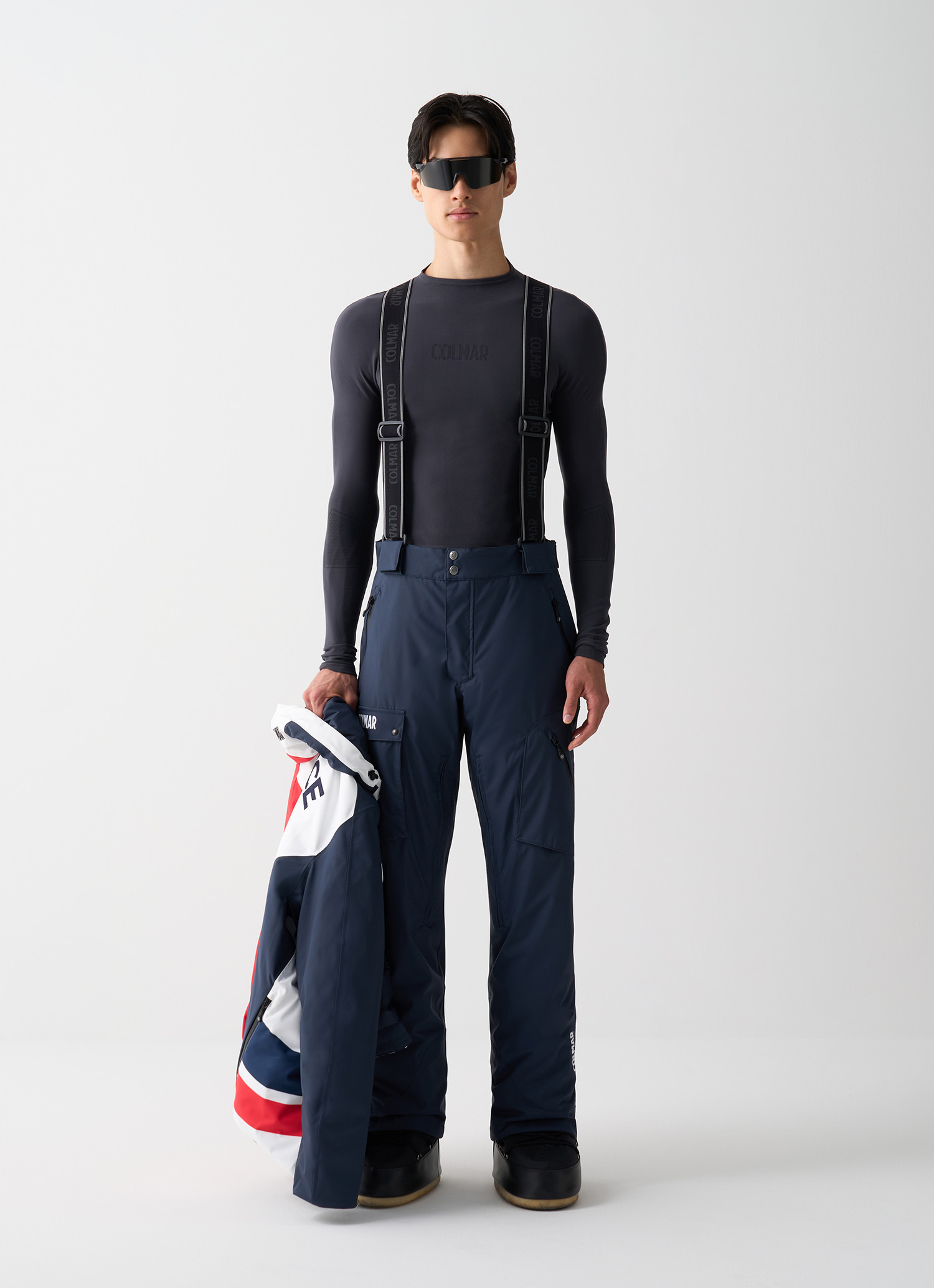 Colmar, Skihose Mit Trägern Der Französischen Nationalmannschaft, Farbe: Navy Blau, Größe: 44