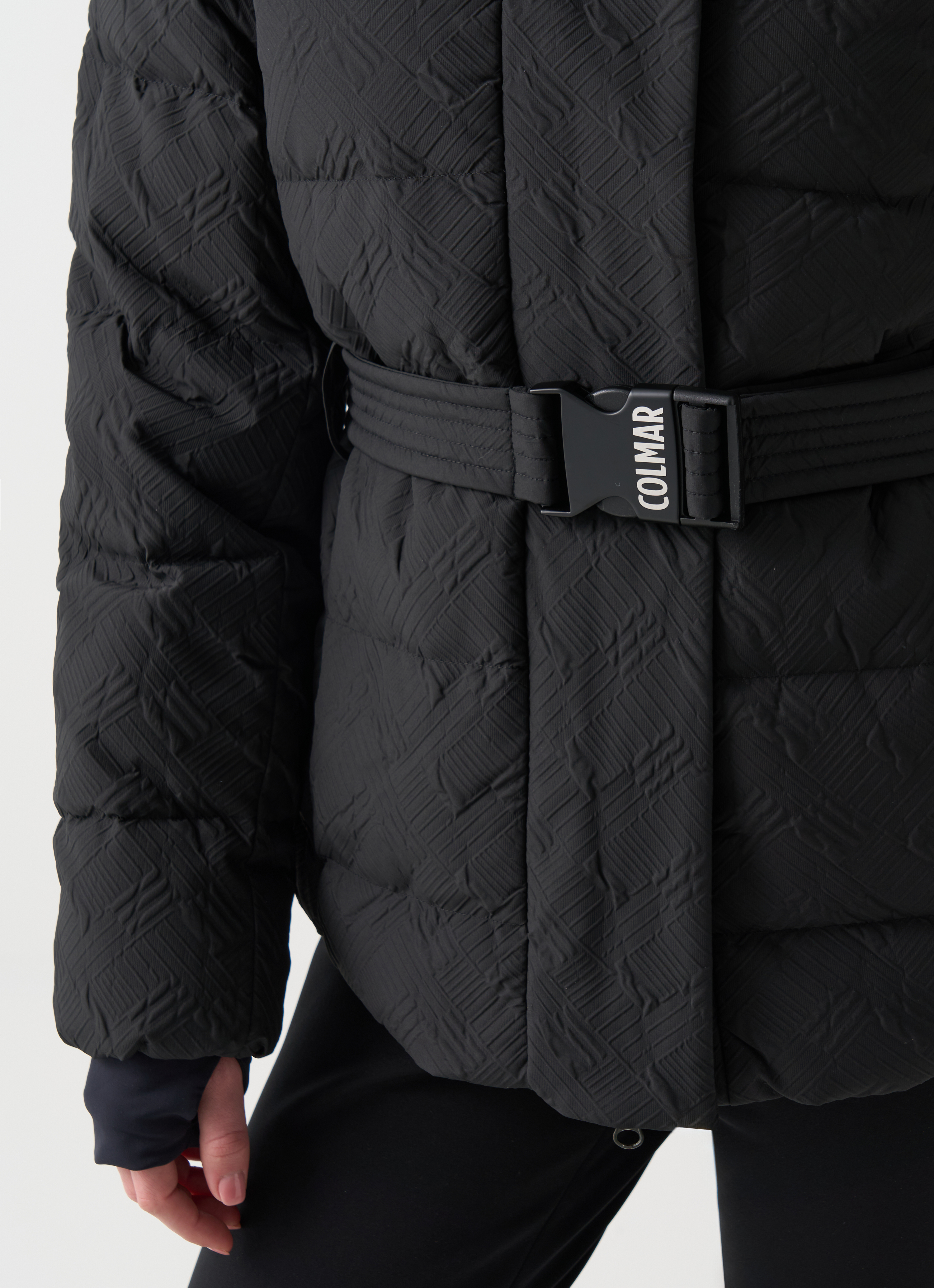 Colmar Ski-daunenjacke Embossed Mit Kunstpelzbesatz