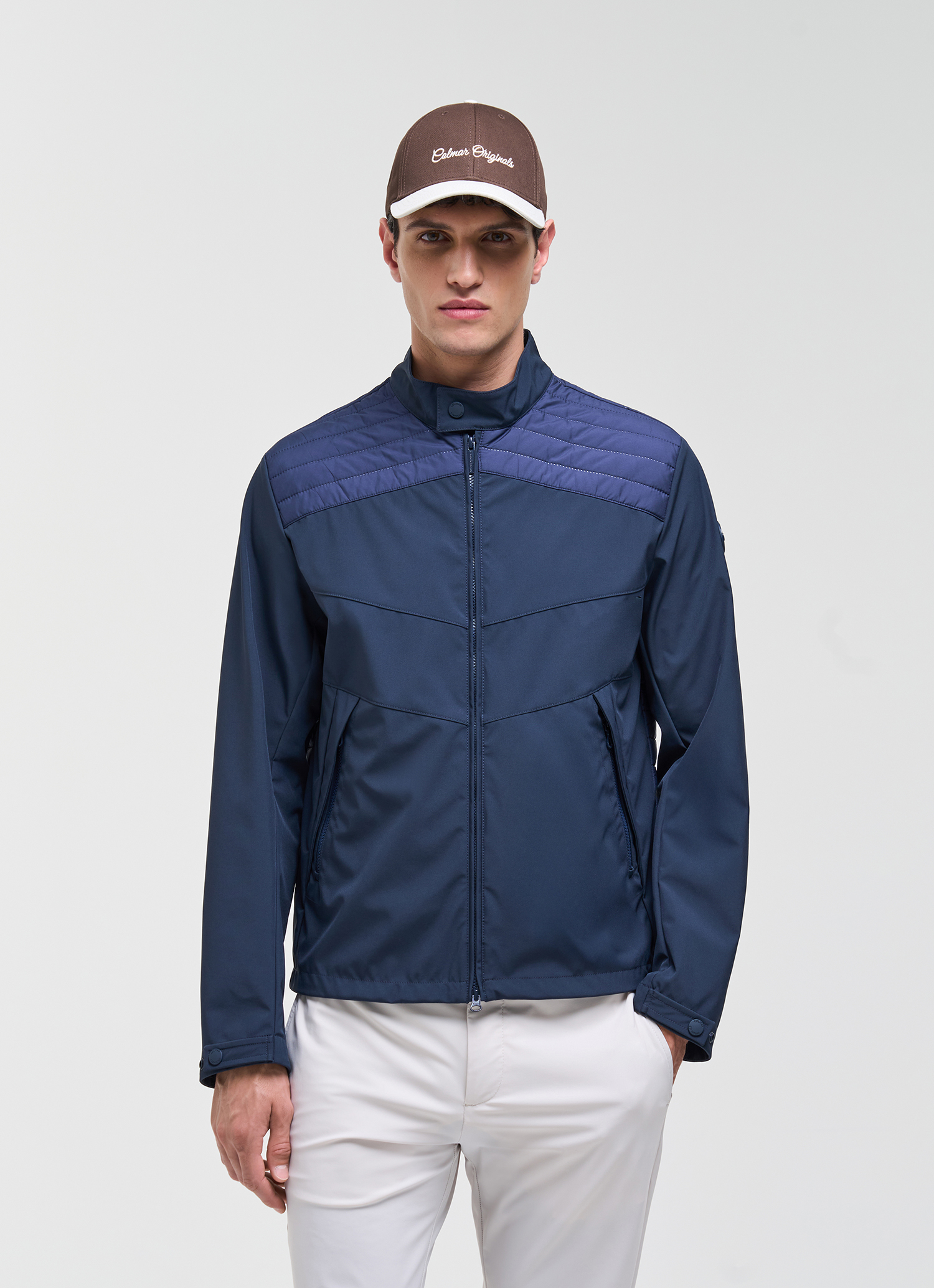 Colmar Wattierte Biker-jacke Aus Zwei Materialien