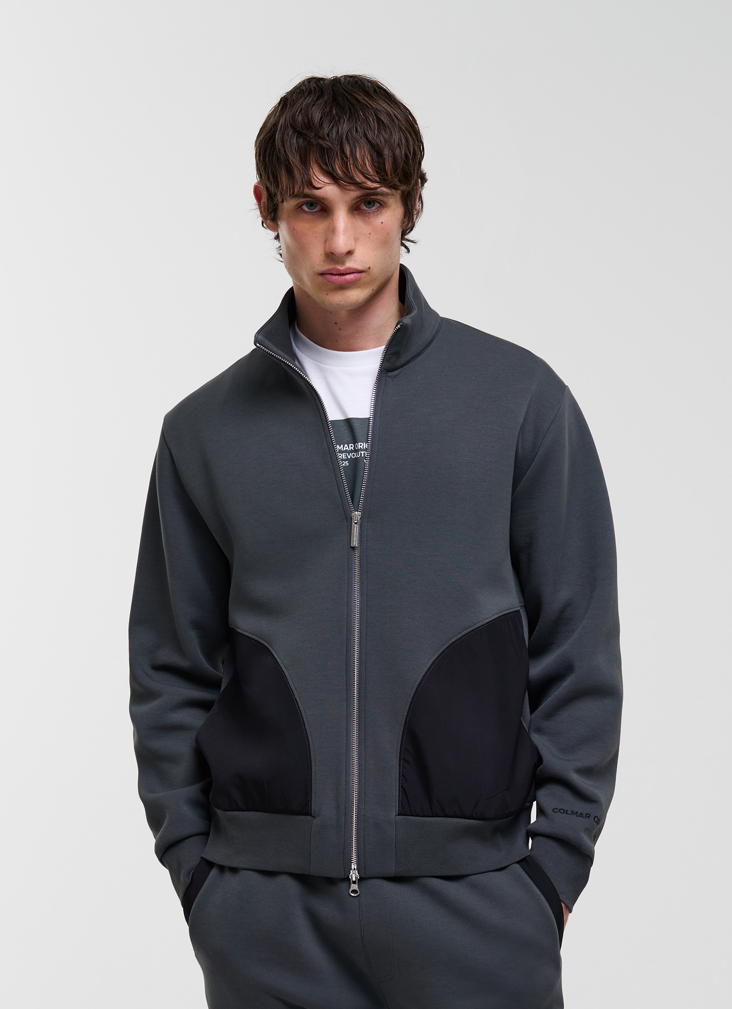 Colmar Sweatjacke Mit Nyloneinsätzen