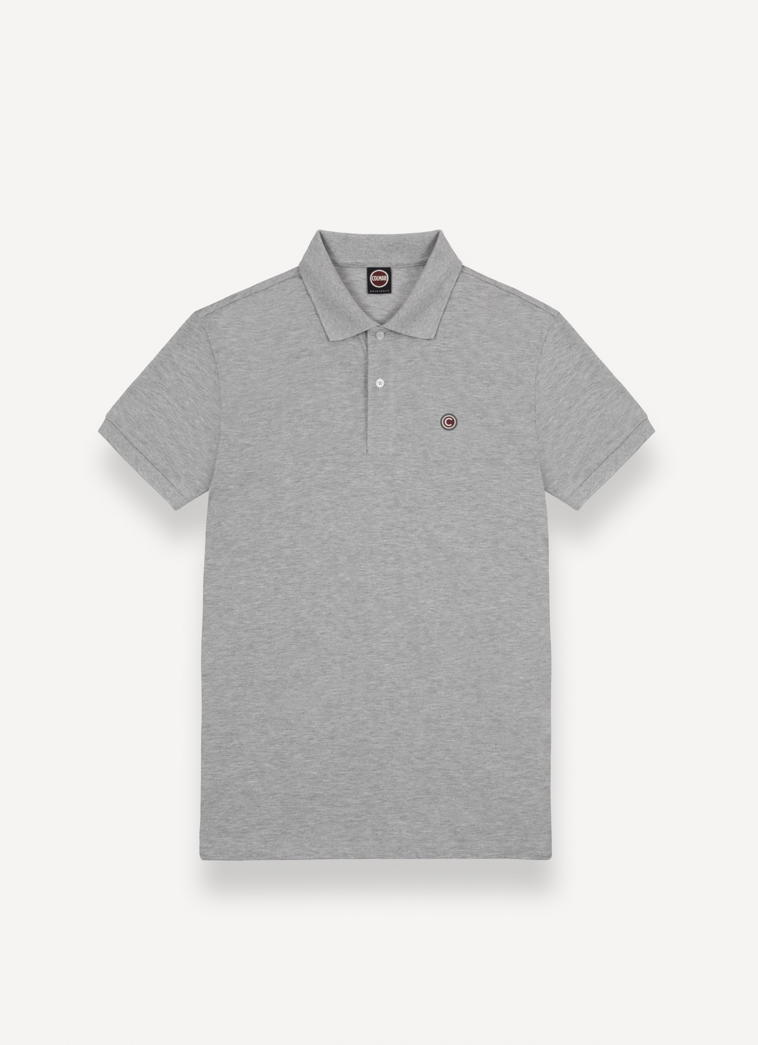 Piqué polo-shirt with ribbed trims - MELANGE GREY | Colmar