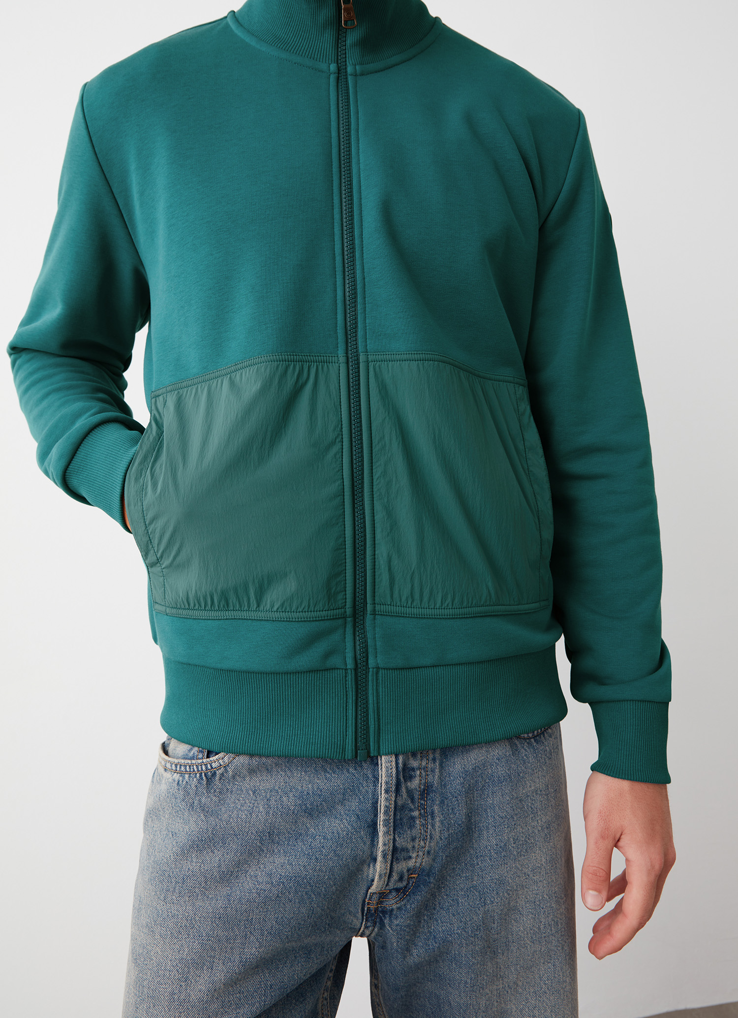 Colmar Sweatjacke Mit Nylon-details
