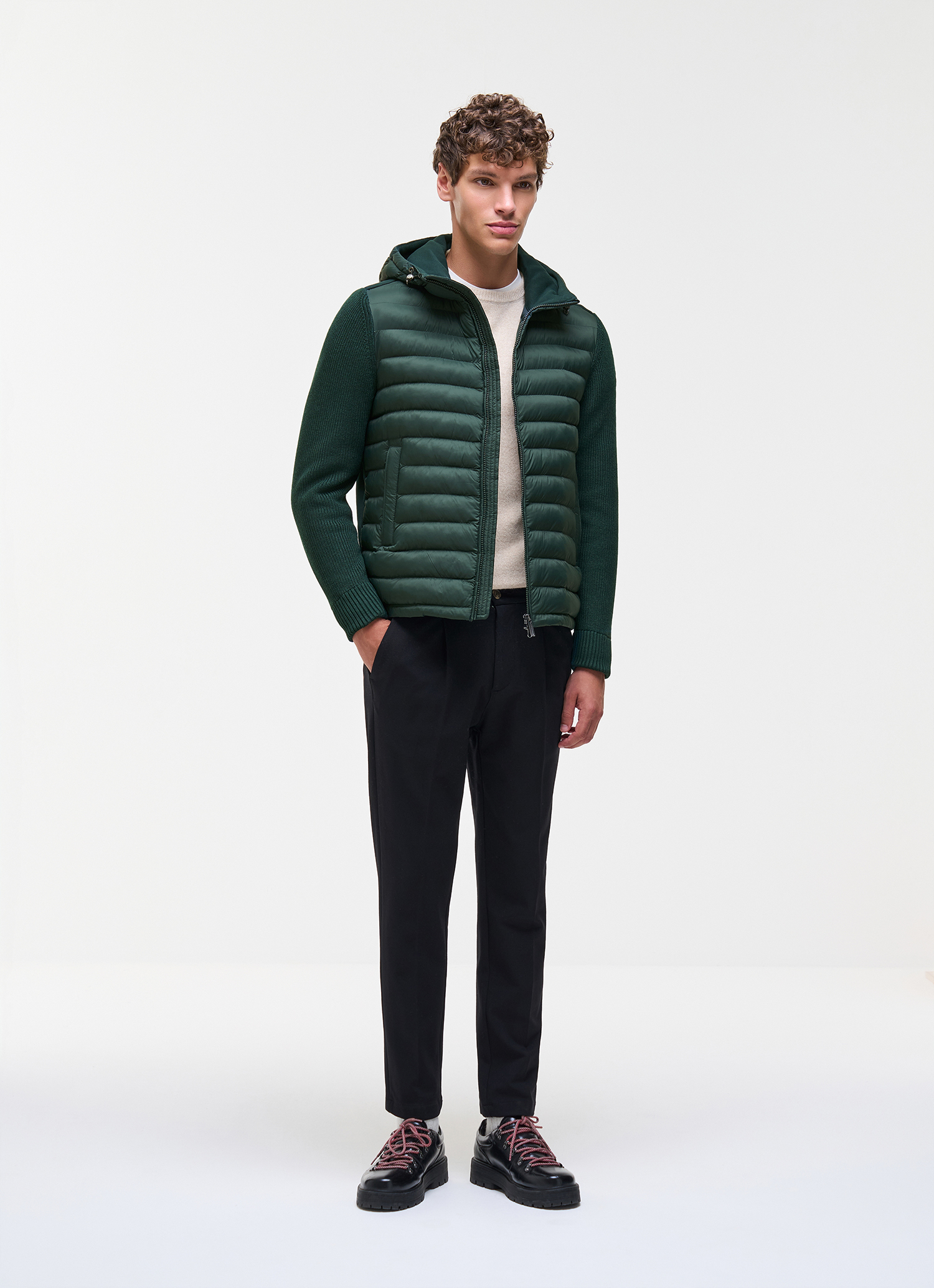 Colmar Originals Uomo Seaweed Giacca Ibrida Con Cappuccio - Immagine 3