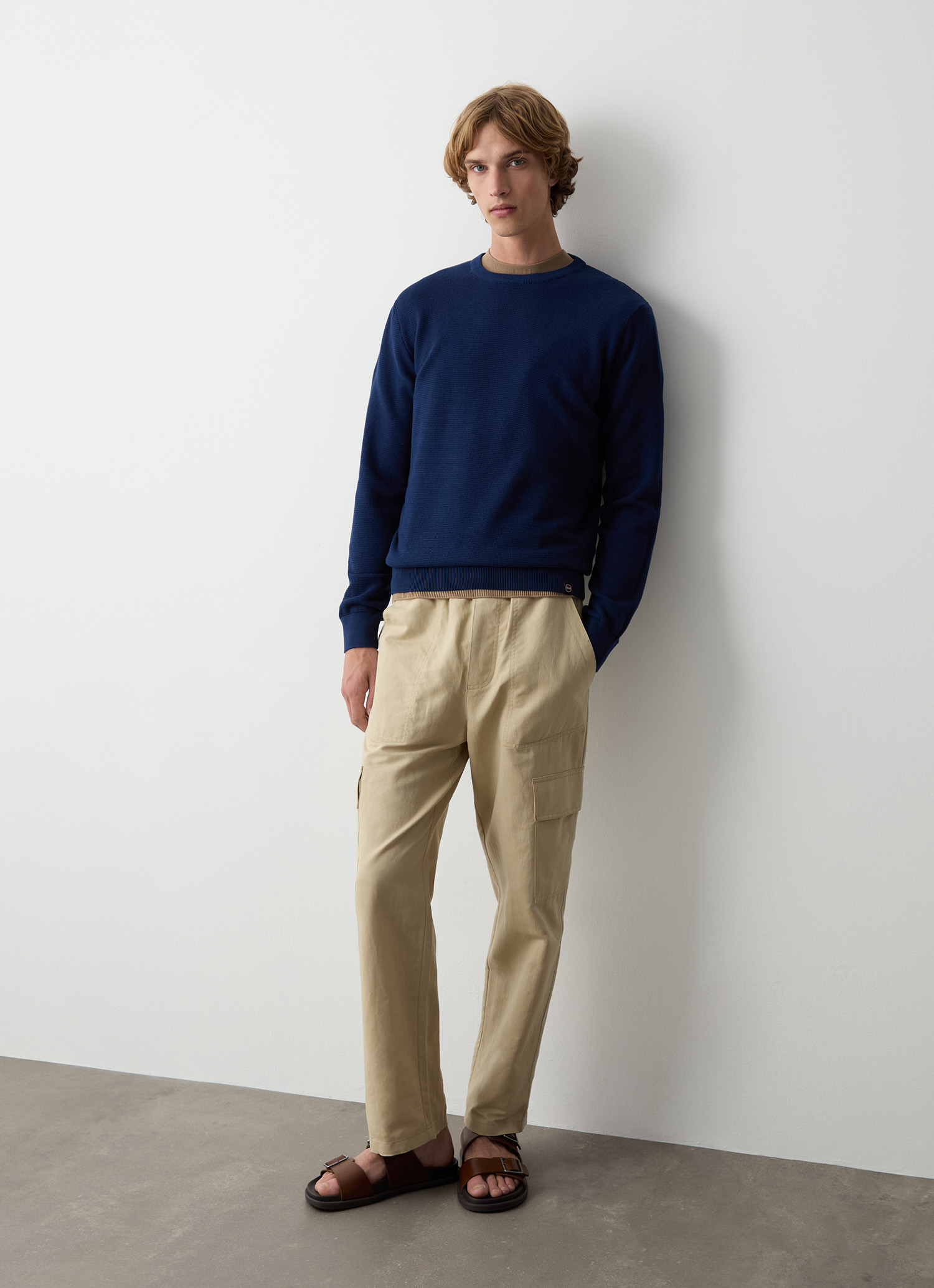 Colmar Pullover Mit Leinenstich