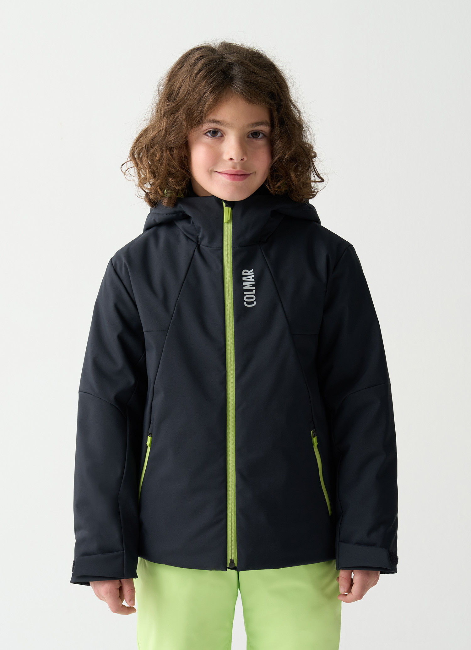 Boy's mechanical stretch ski jacket - BLACK-CEDAR GREEN | Colmar