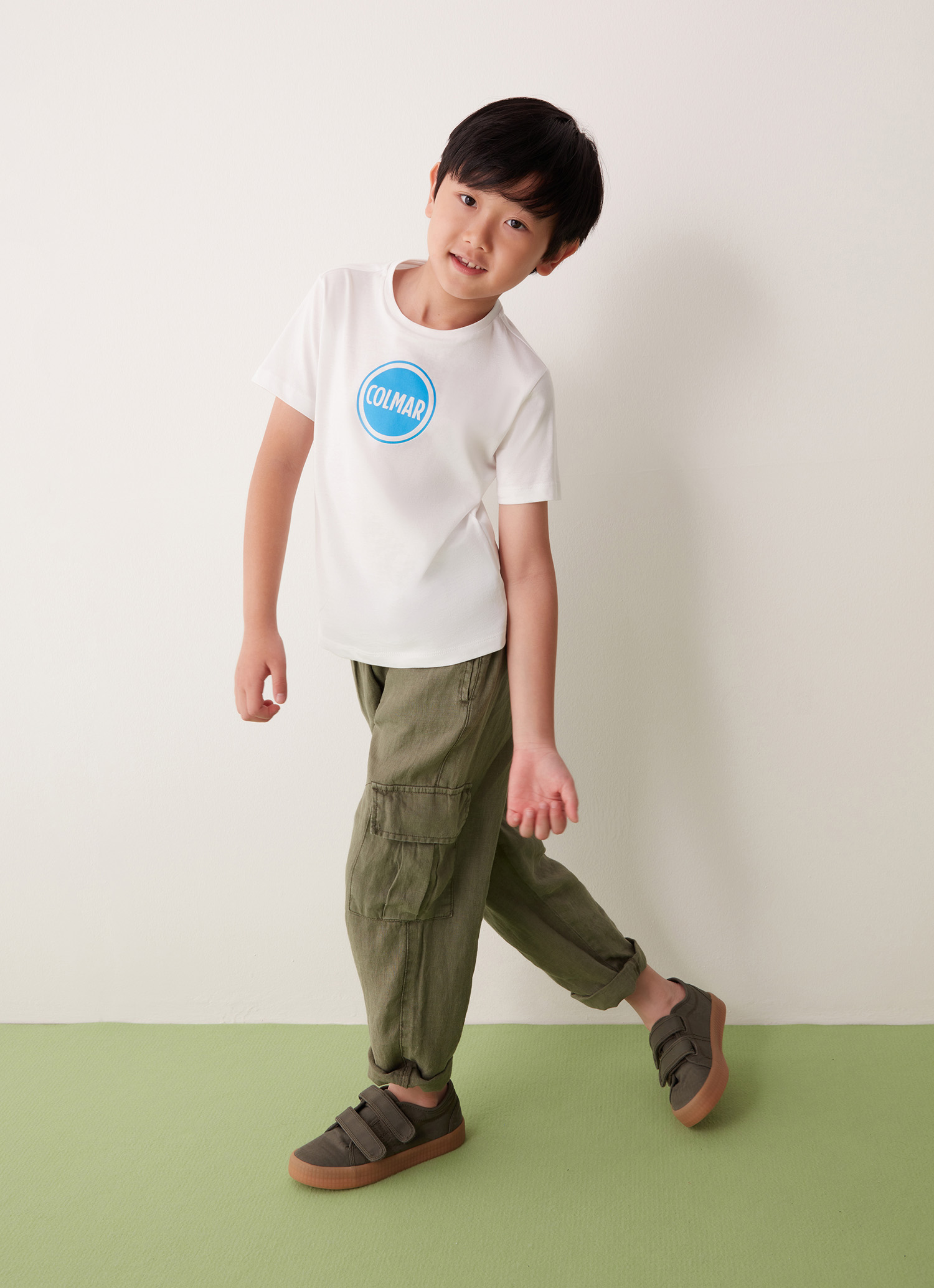 Cotton T-shirt with maxi Colmar logo - WHITE | Colmar