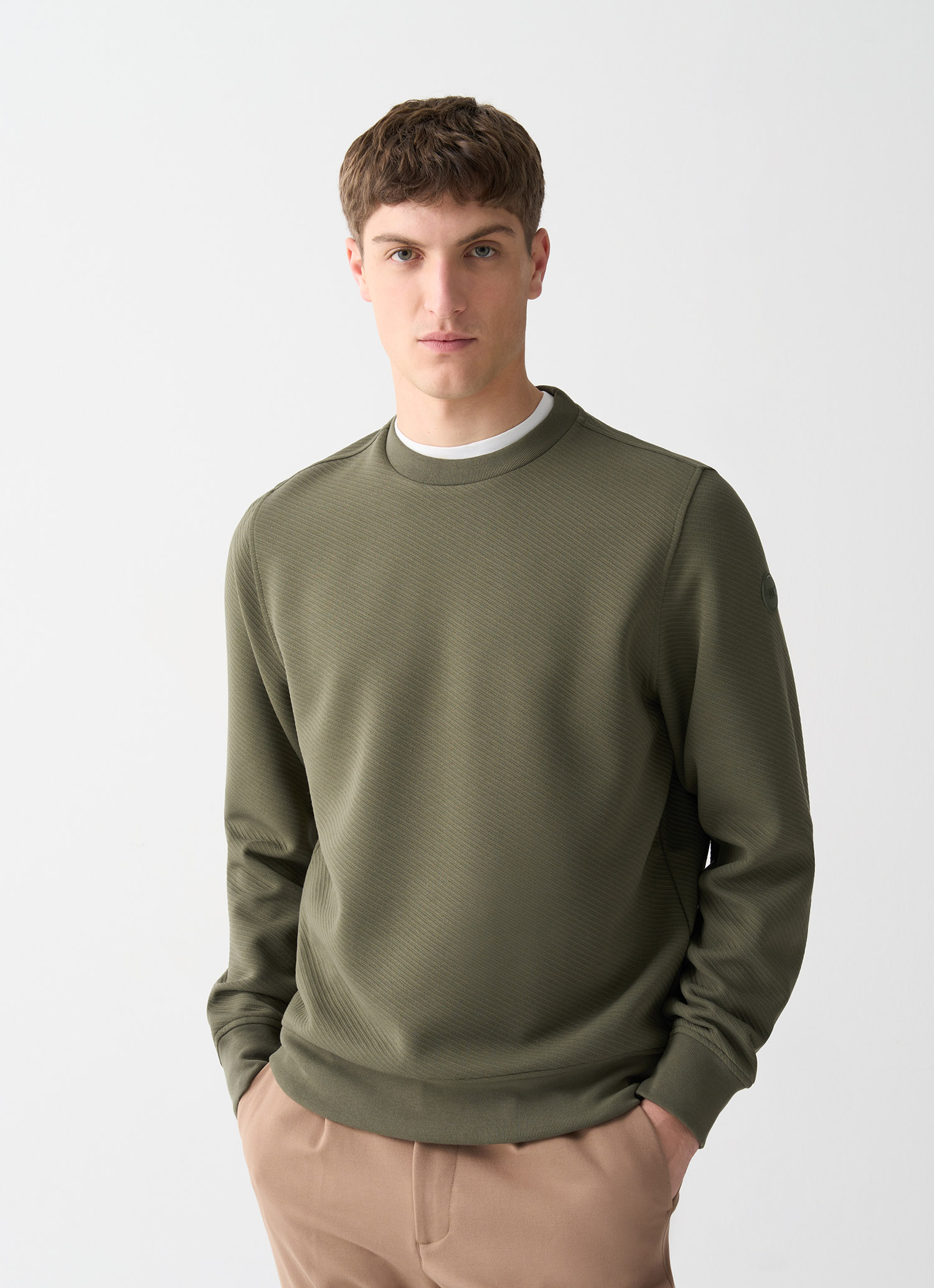 Colmar Rundhals-sweatshirt Aus Jacquard