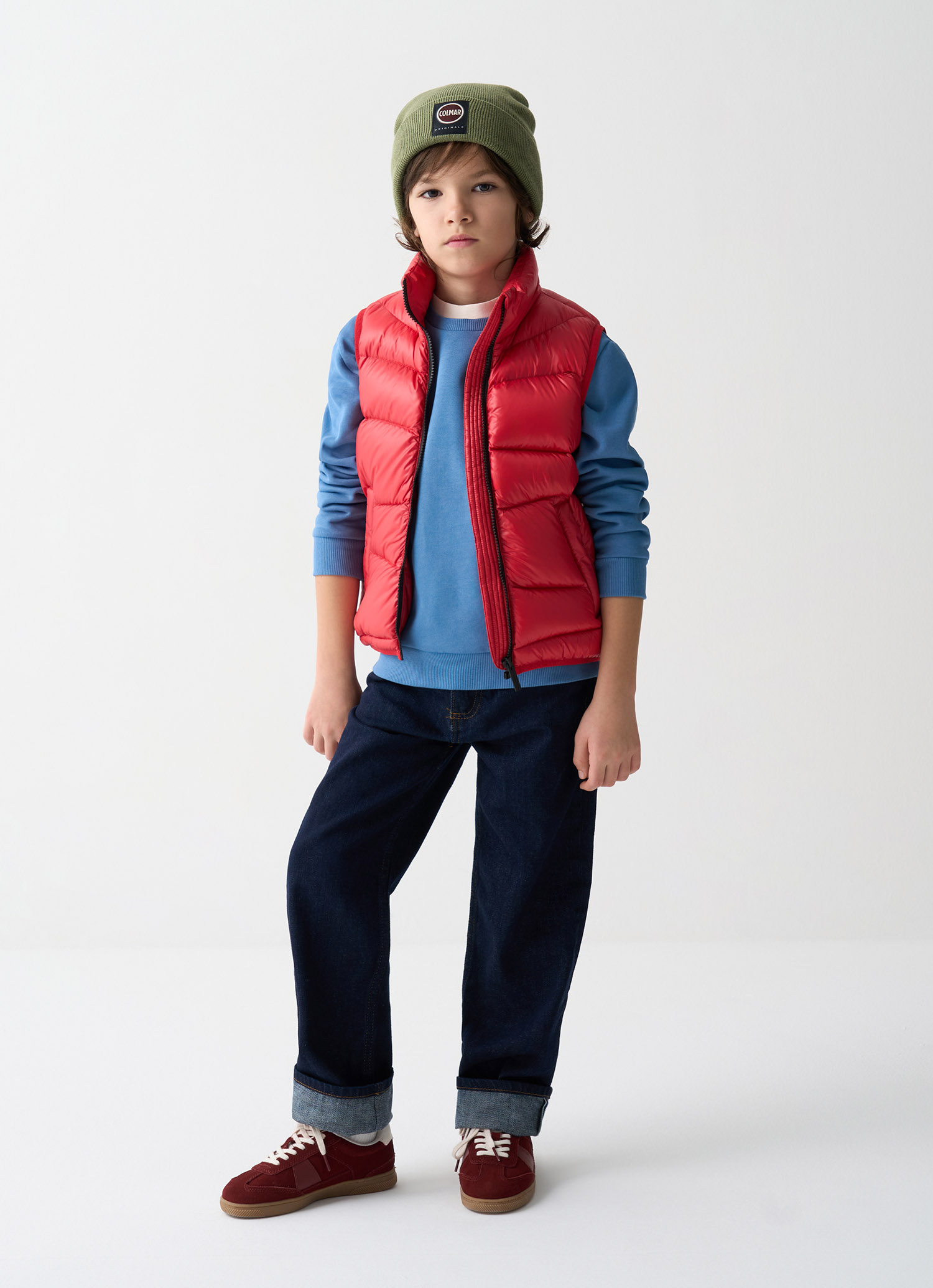 Colmar, Doudoune Avec Matelassage Ondoyant, Couleur: Rouge Hermès, Taille: 10