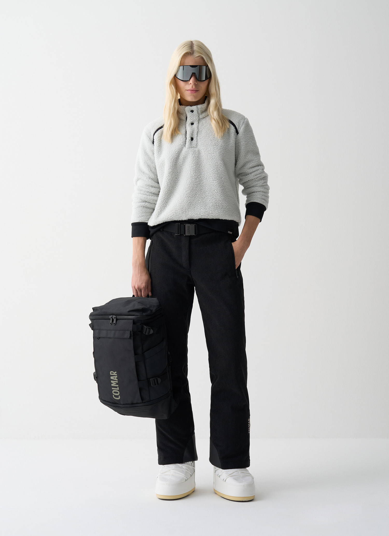 Colmar Kurzes Ski-fleeceshirt In Teddyfell-optik