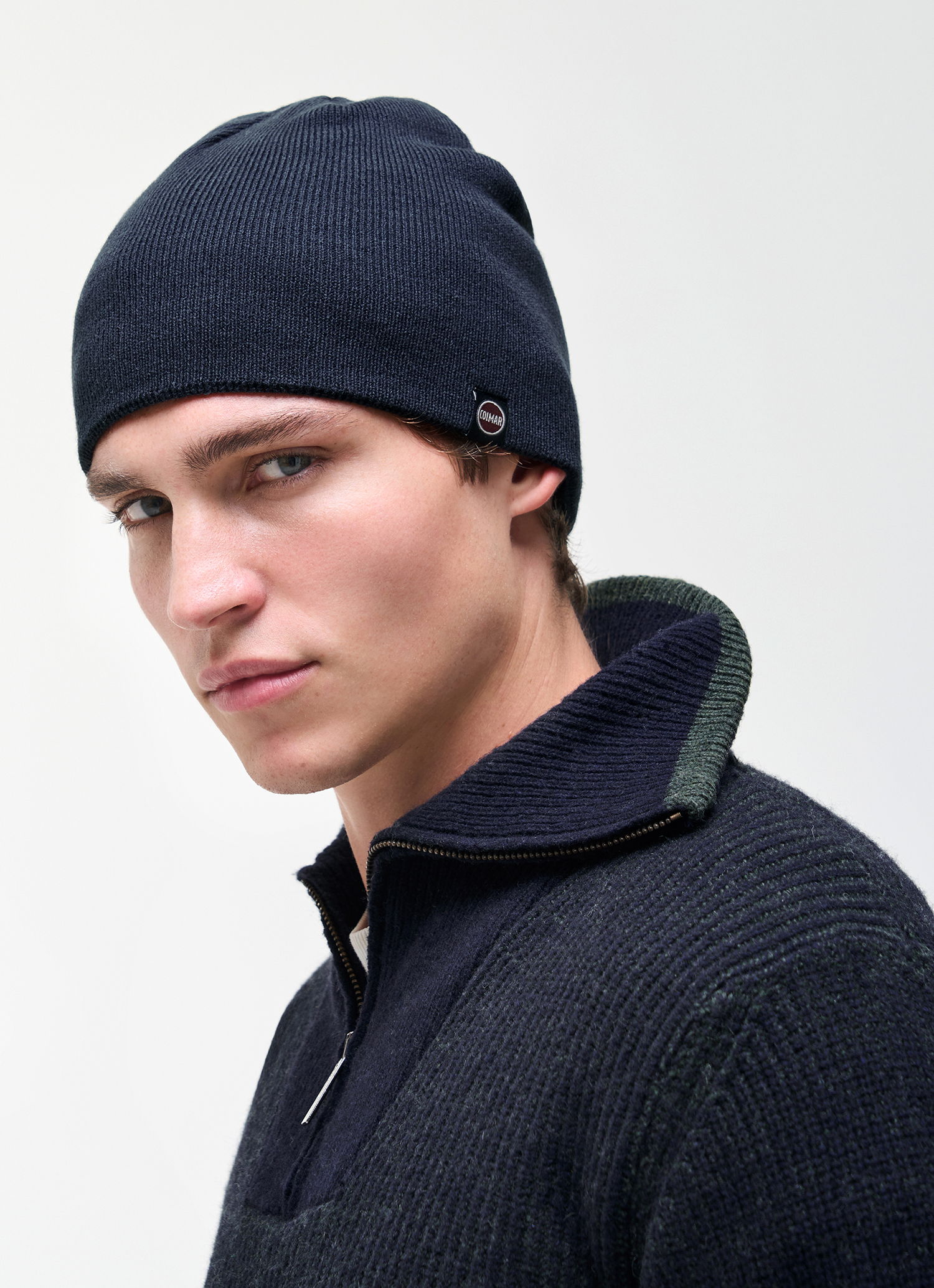 Colmar Uomo Blu Cappello Beanie Unisex, Colore: Navy, Taglia: Unica