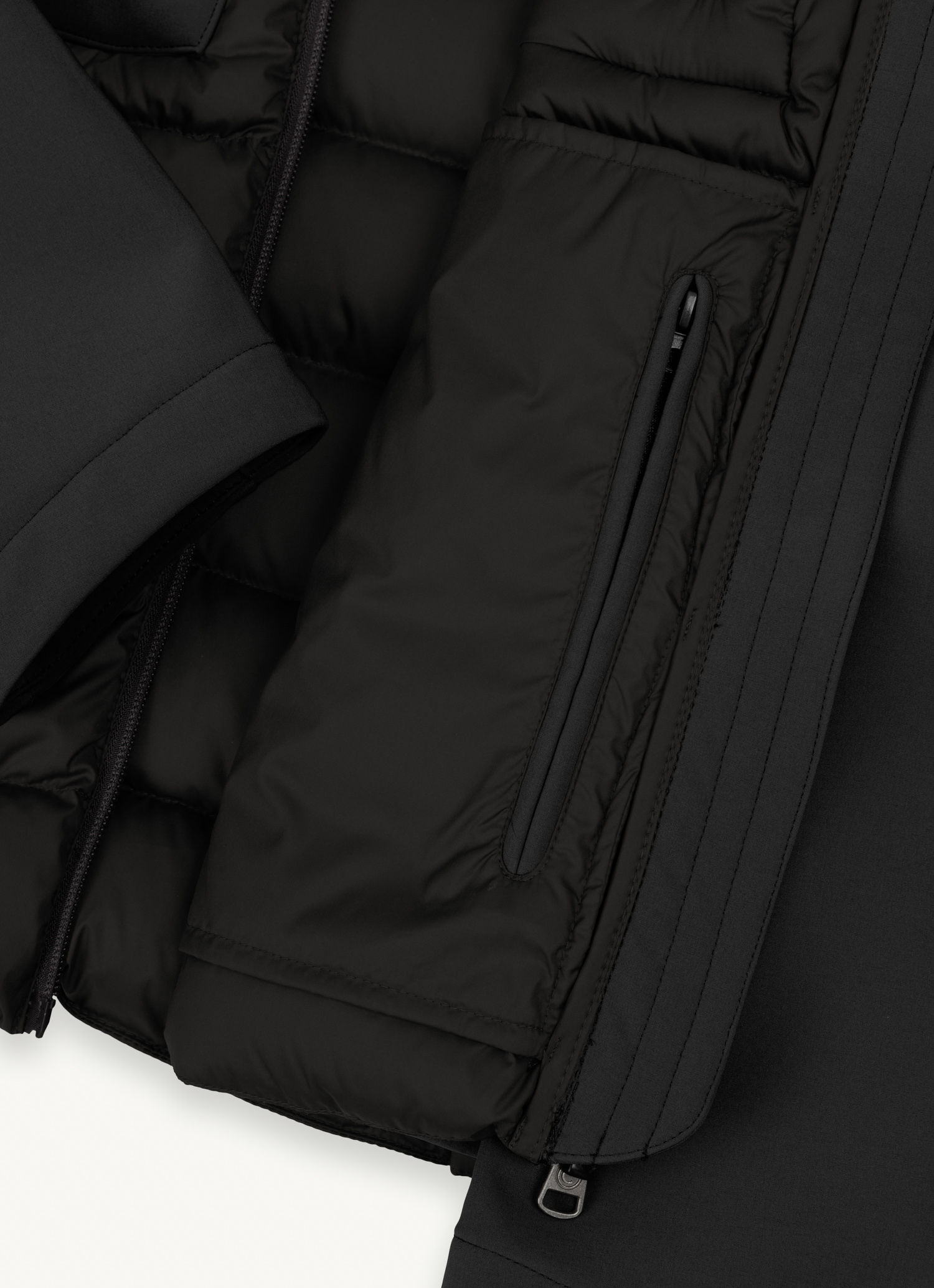Biker down jacket in double fabric - Colmar
