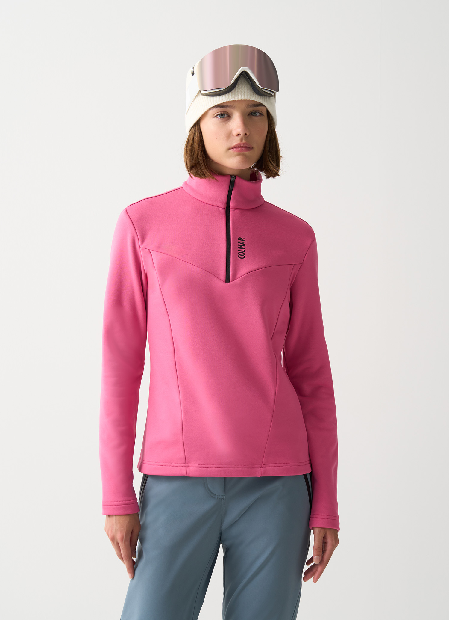 Colmar Ski-fleeceshirt Mit Stretch Und Reißverschlusskragen