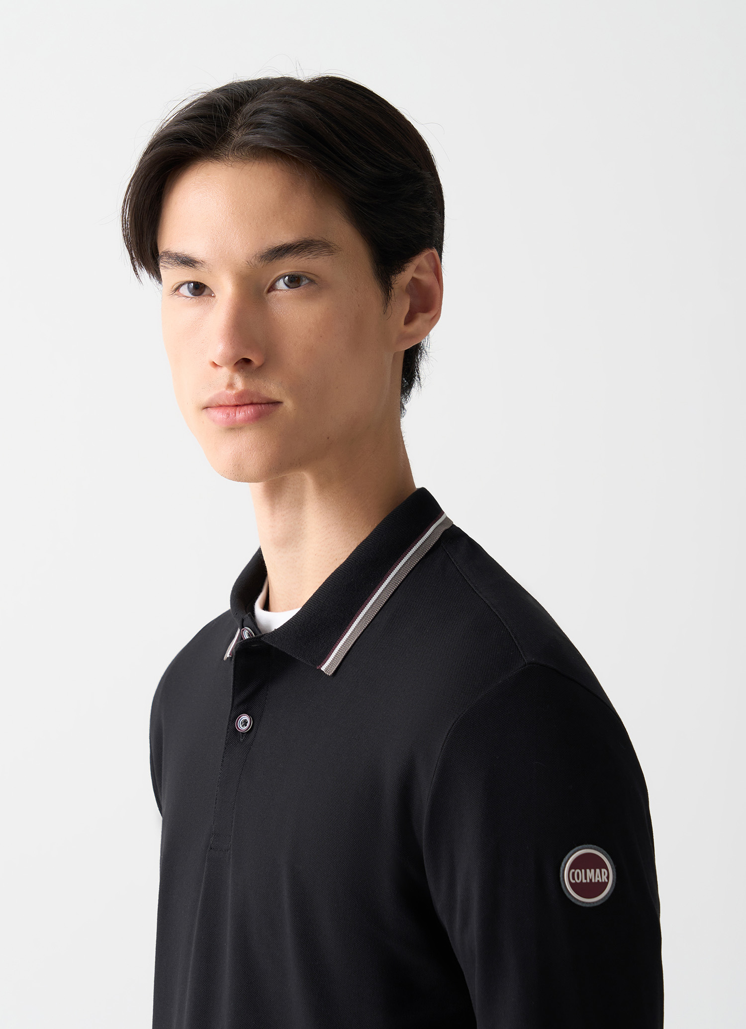 Colmar Dreifarbiges Langarm-poloshirt