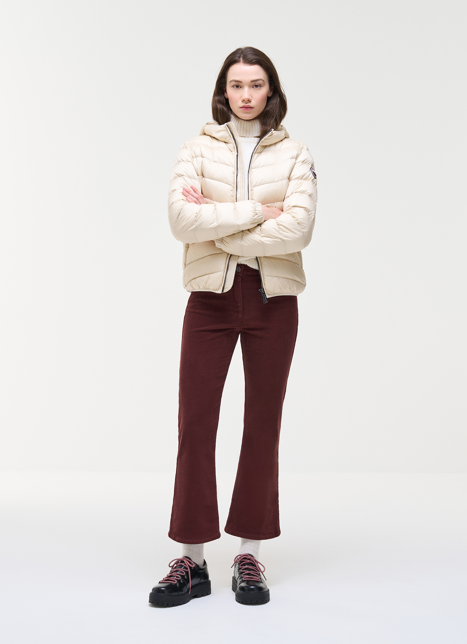 Colmar Donna Bianco Piumino Icon Con Cappuccio, Colore: Nude, Taglia: 50