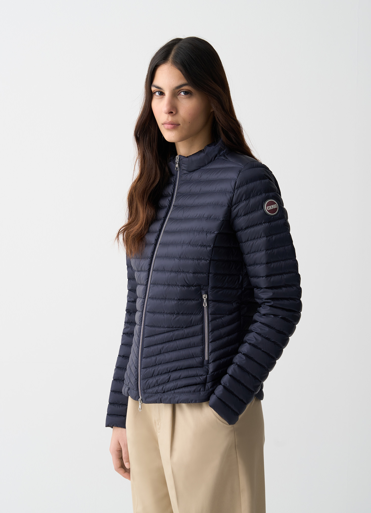 ダウンジャケット・コート COLMAR Women Bubble Jackets 2172 9VX 68 Blue Rounded hem down jacket - NAVY BLUE | Colmar