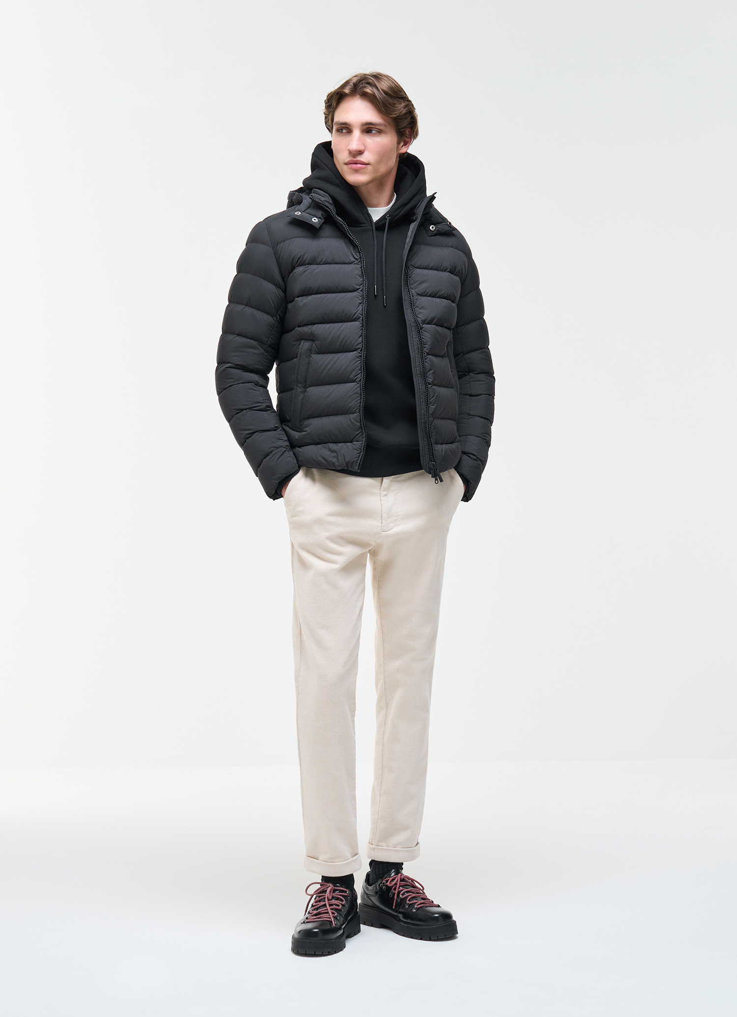 Colmar Uomo Nero Uomini, Giacche Invernali, Giacca Trapuntata Con Cappuccio Staccabile 12000052, (Xxl) - Immagine 4