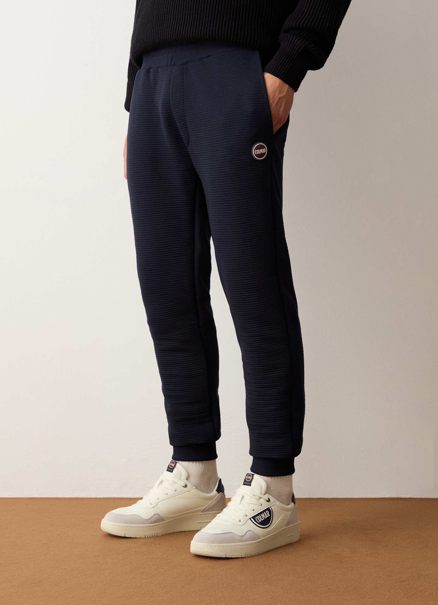 Colmar, Sweathose In Ottoman-verarbeitung Mit Milleraies-streifen, Farbe: Navy Blau, Größe: M