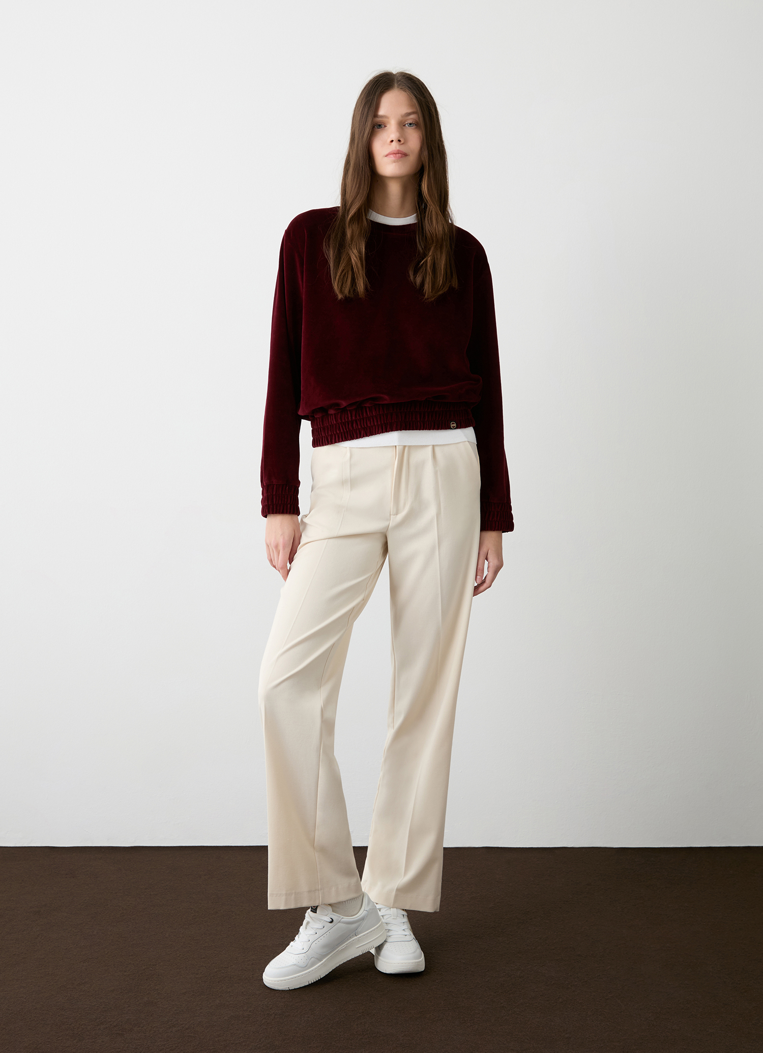 Colmar Sweatshirt Aus Samt Mit Gummizug