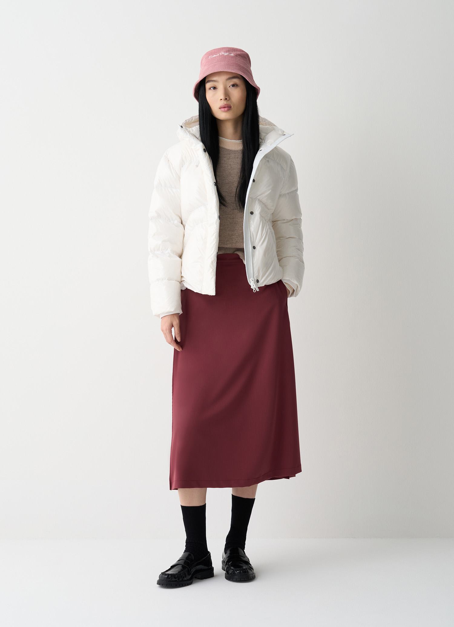 Colmar, Glänzende Daunenjacke Mit Kapuze, Farbe: Weiß, Größe: 38