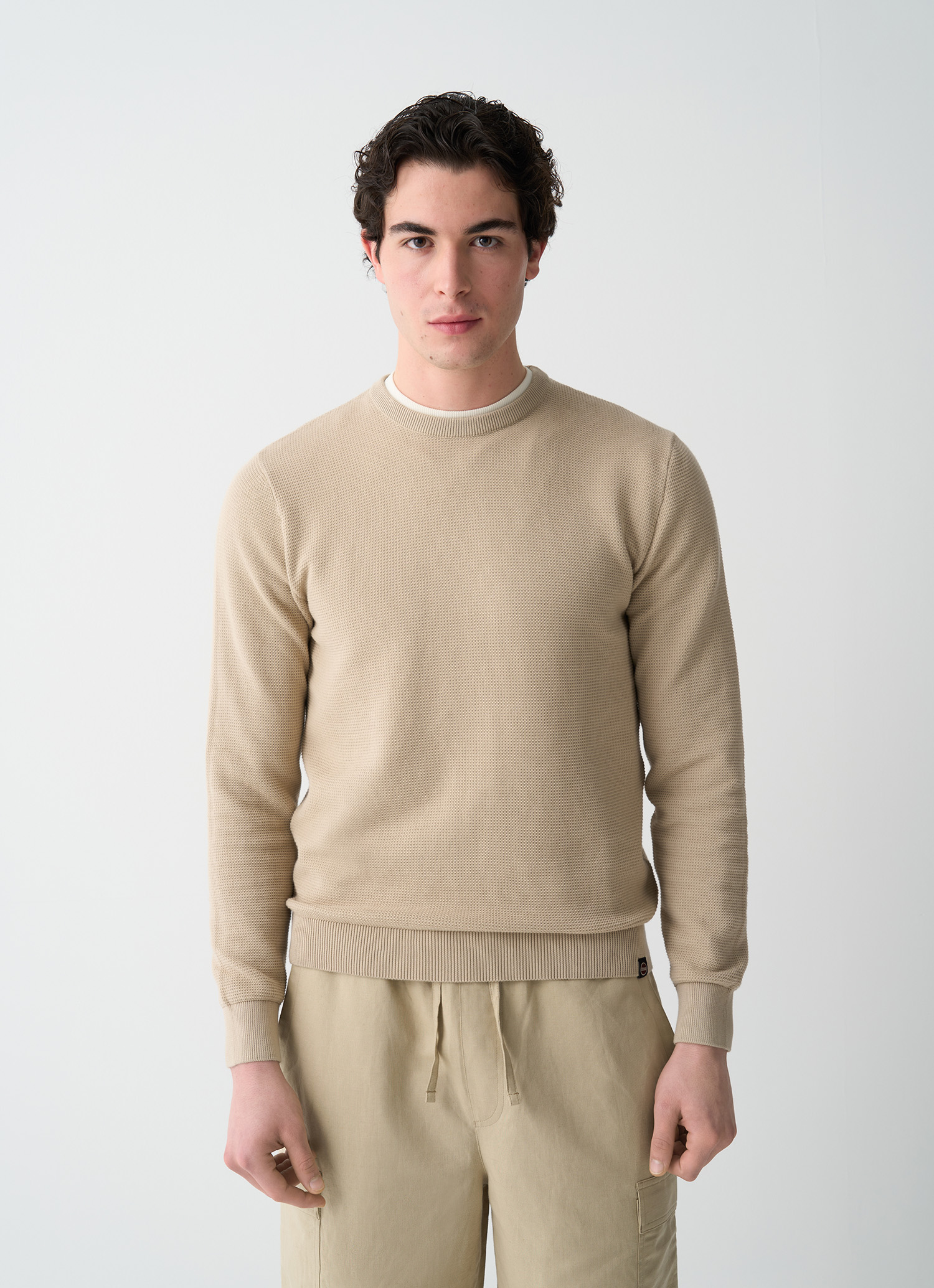 Colmar Pullover Mit Leinenstich