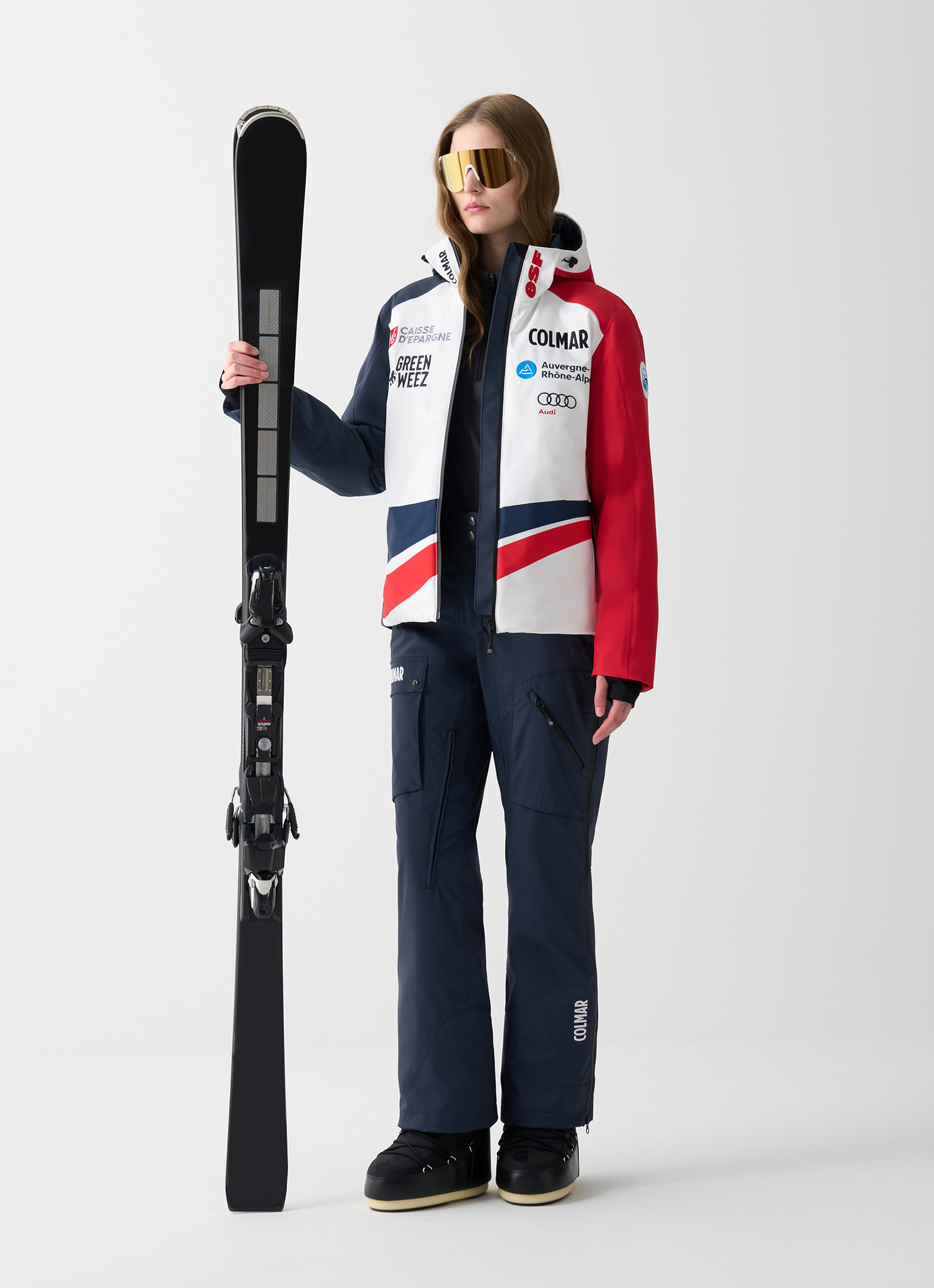 Colmar, Skijacke Der Französischen Nationalmannschaft, Farbe: Weiss-blau Navy-rot, Größe: 40