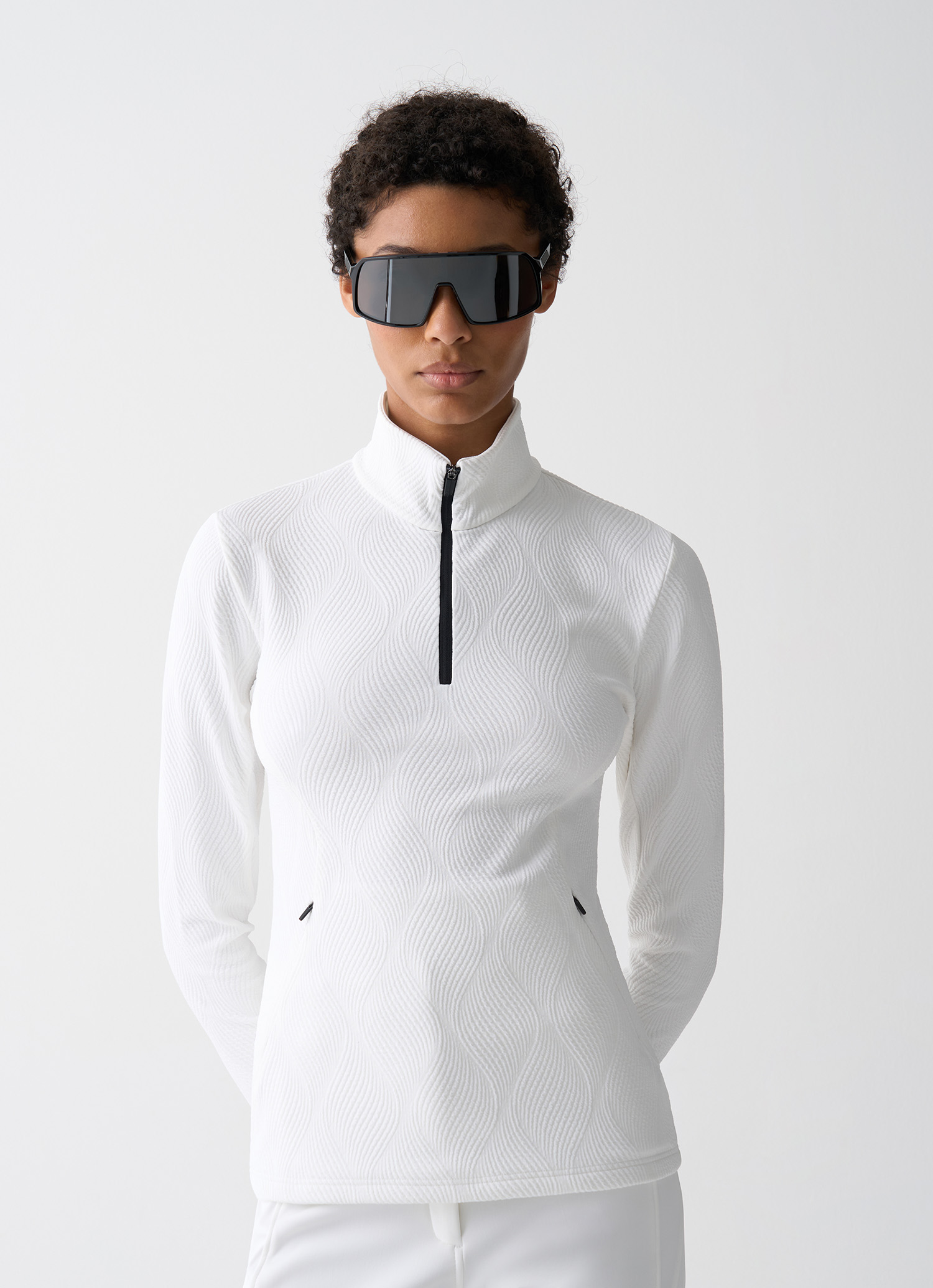 Colmar Ski-fleeceshirt Mit Jacquardmuster Und Reißverschlusskragen