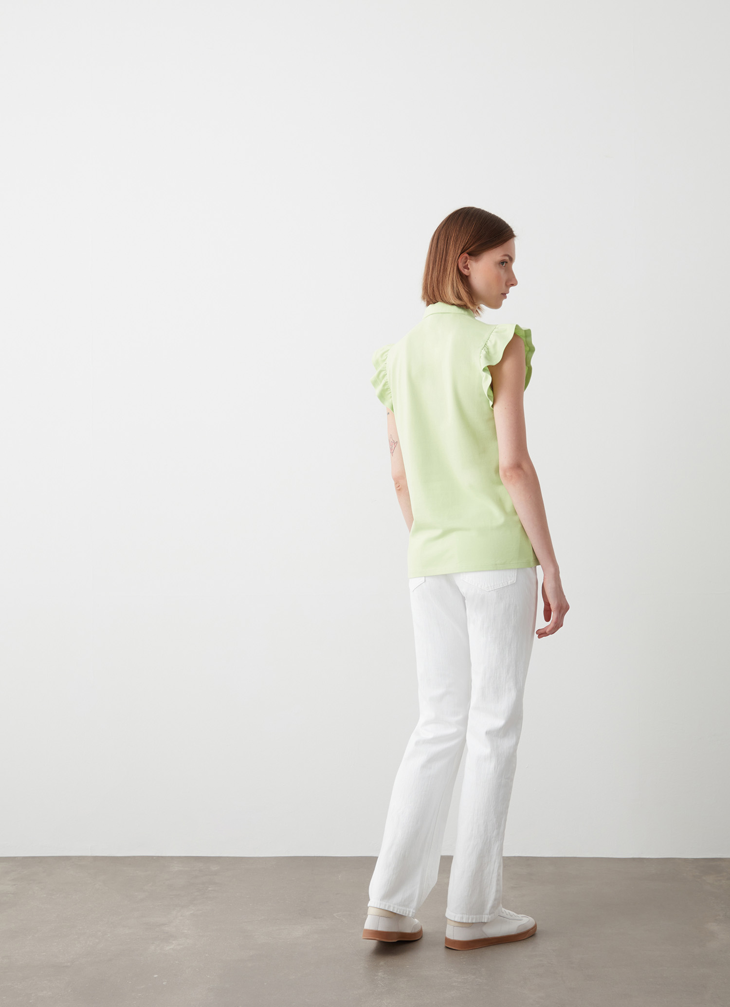 Colmar Poloshirt Aus Piqué Mit Rüschen