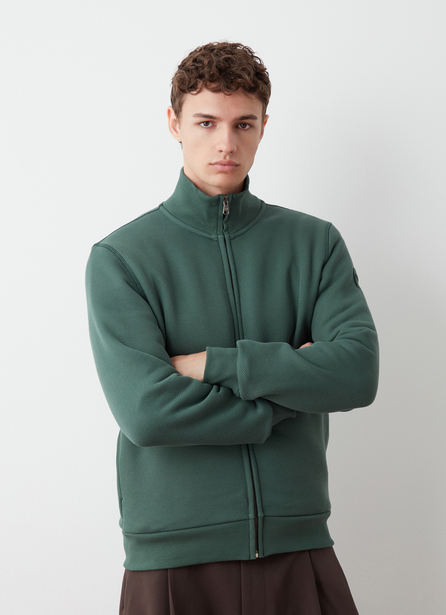 Colmar Sweatjacke Mit Diagonaler Bindung Und Reißverschluss