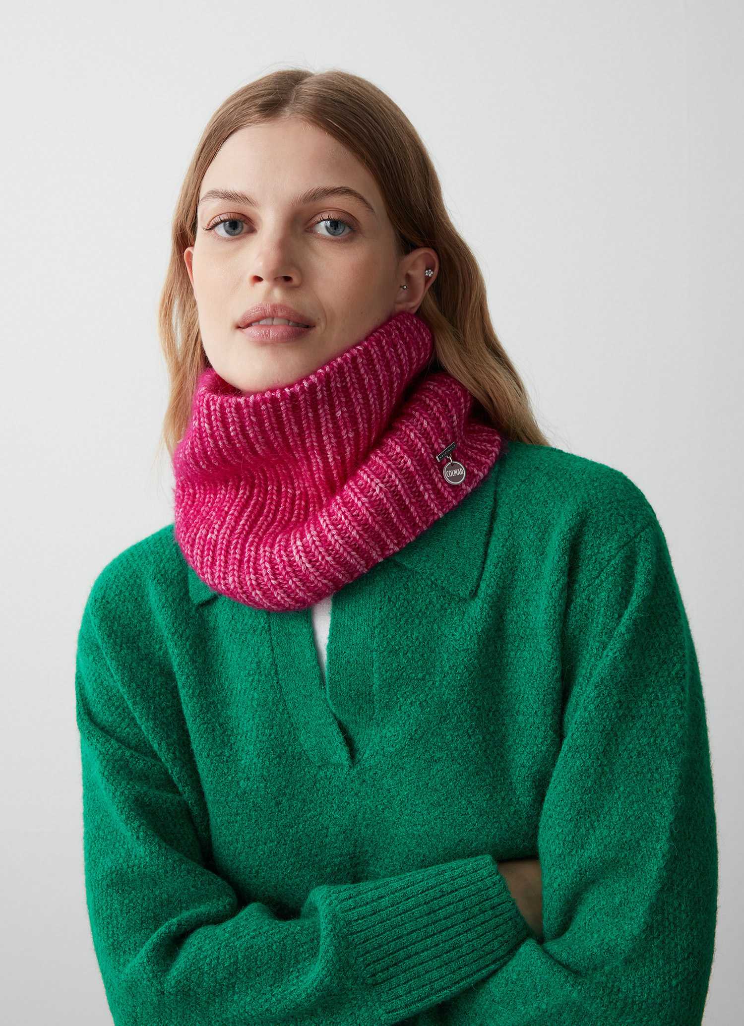 Colmar, Neckwarmer Für Damen In Muliné-optik, Farbe: Popstar Violett, Größe: Einheitsgröße