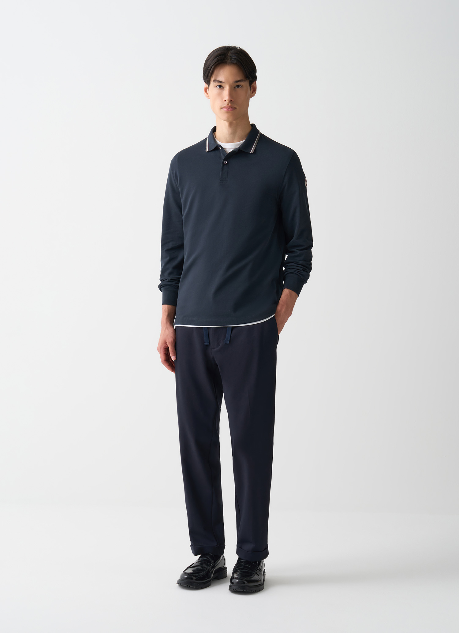 Colmar Dreifarbiges Langarm-poloshirt