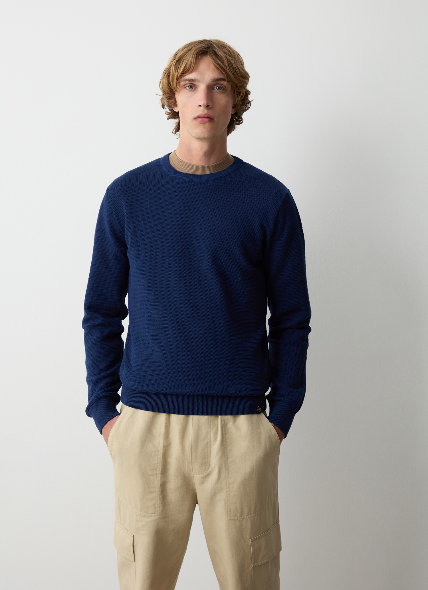 Colmar Pullover Mit Leinenstich