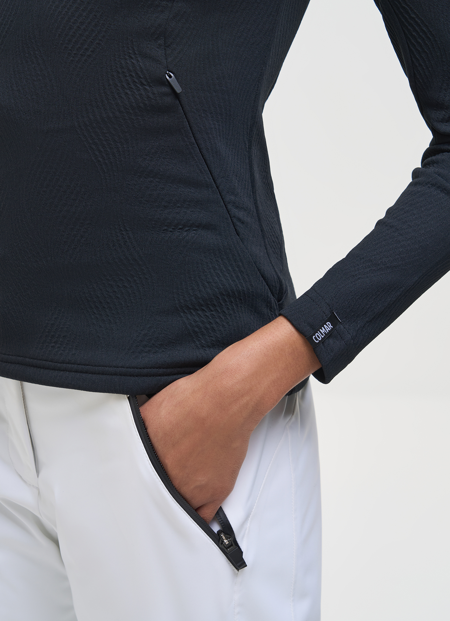 Colmar Ski-fleeceshirt Mit Jacquardmuster Und Reißverschlusskragen