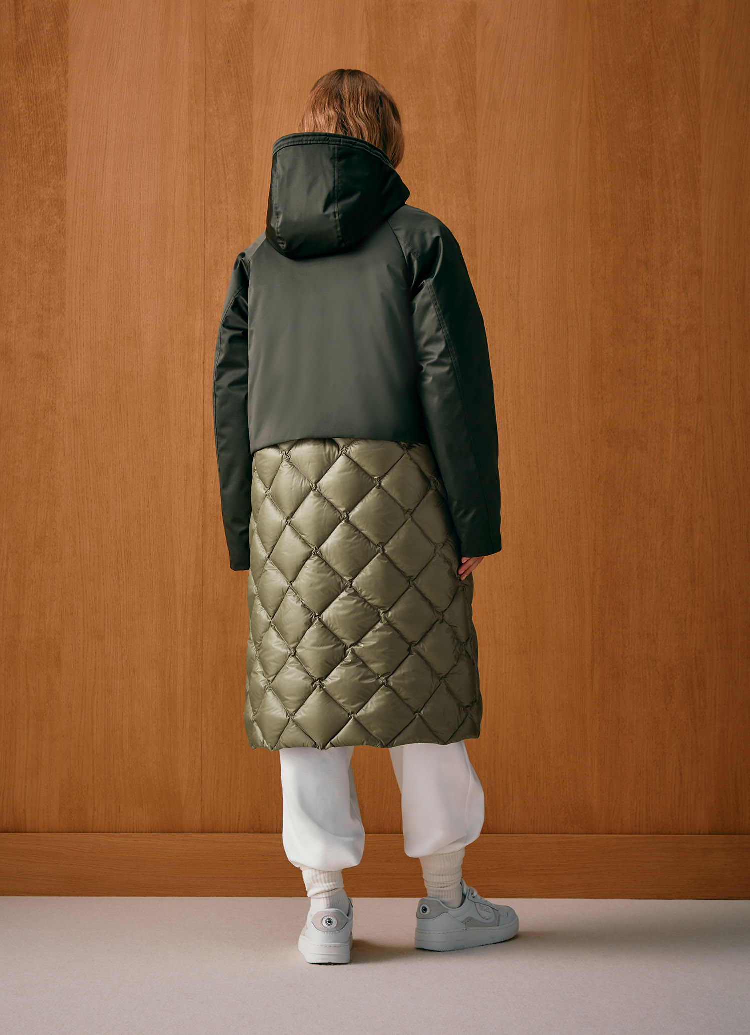 Colmar Maxi-daunenjacke Im Colorblock-design