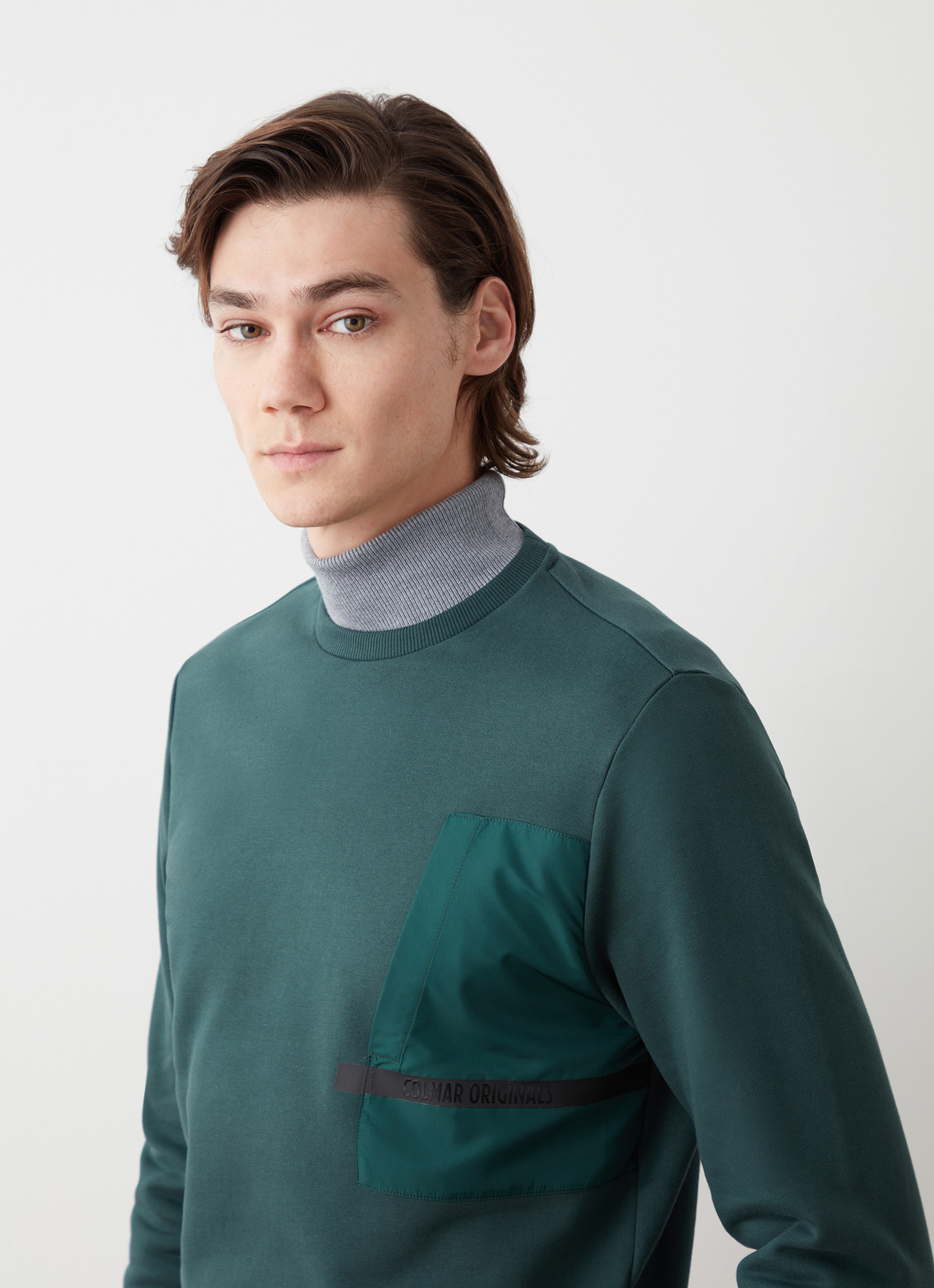 Colmar Rundhals-sweatshirt Mit Details Aus Nylon