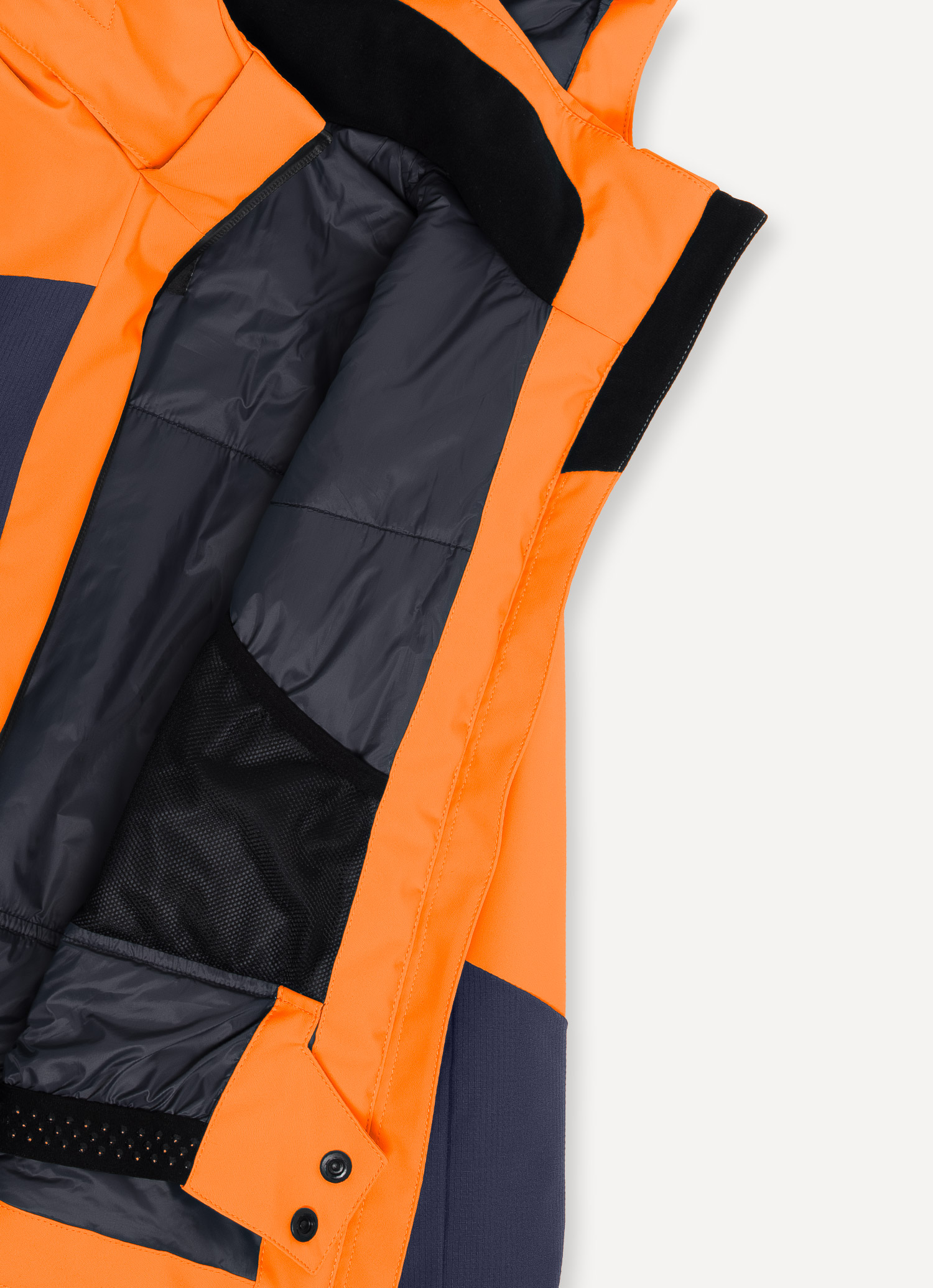 Boys' colourblock ski jacket - MARS ORANGE-NAVY BLUE | Colmar