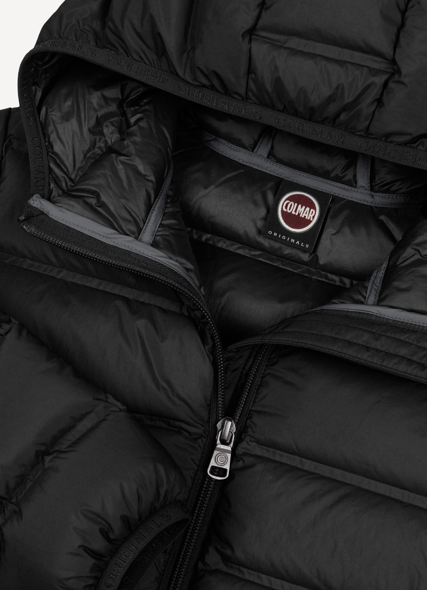 brunt harmony 25 ブラック WOMEN's Althea Long Down Jacket With Geometric Lines | Blauer ®