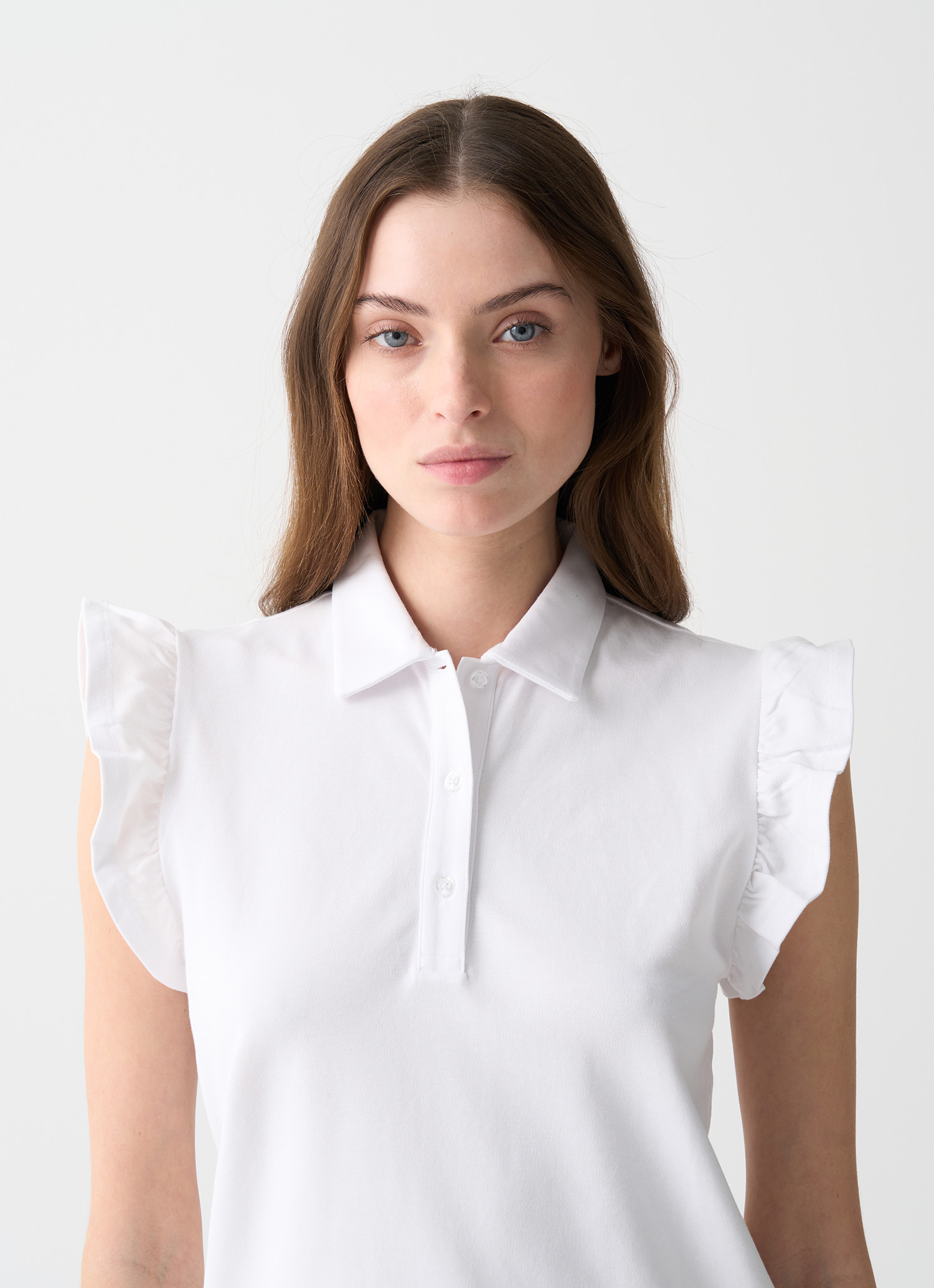 Colmar Poloshirt Aus Piqué Mit Rüschen