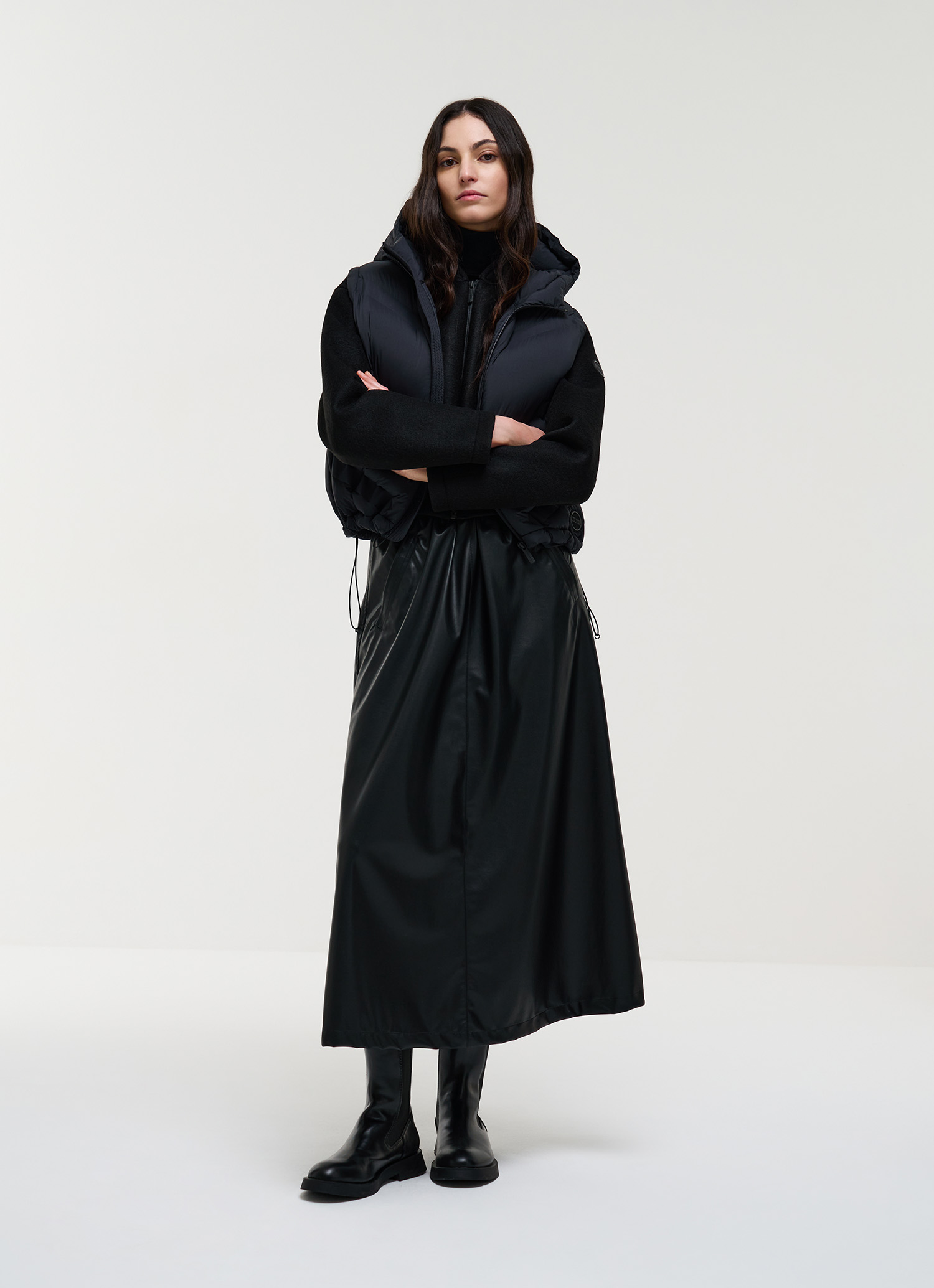 Colmar, Matte Weste Mit Diagonalem Design, Farbe: Schwarz, Größe: 38