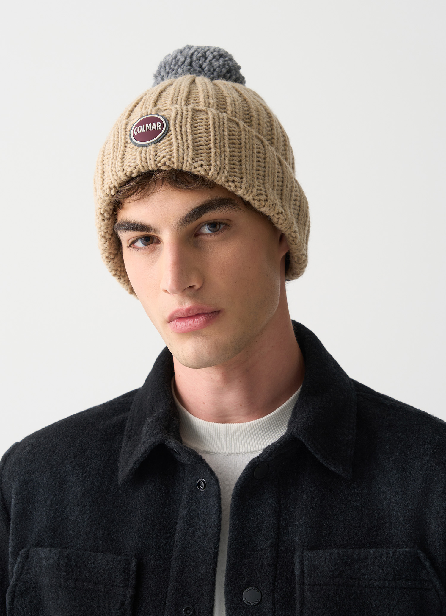 Colmar Unisex-rippstrickmütze Mit Bommel