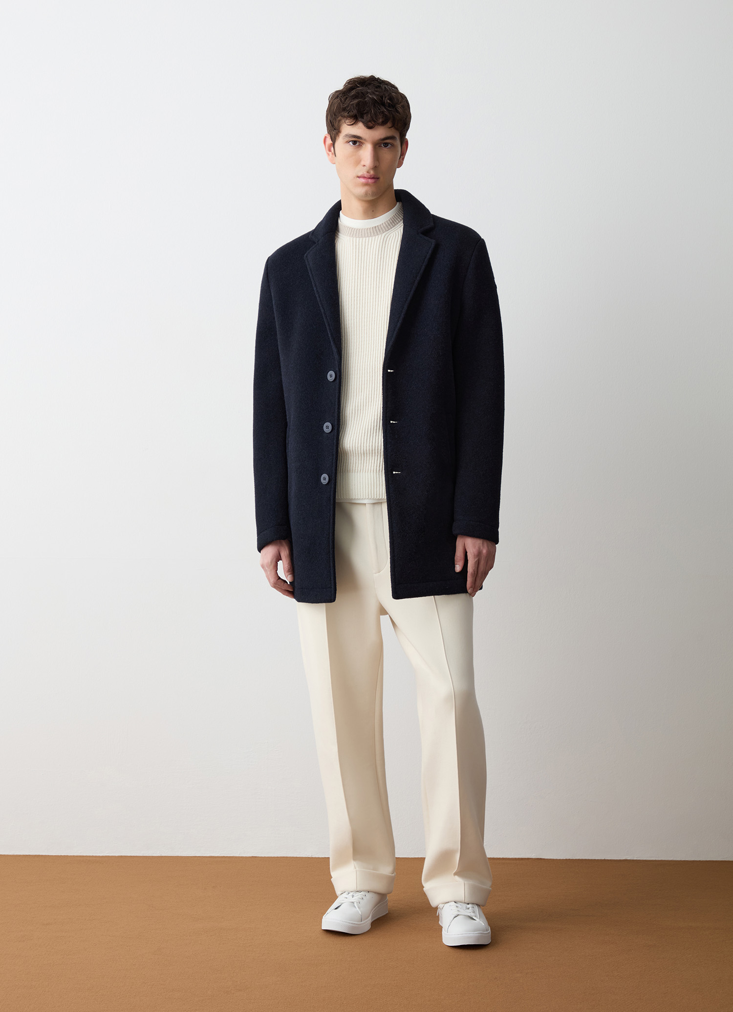 Colmar Mantel Aus Wollstoff Mit Nyloneinsätzen